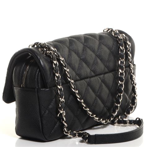 chanel flap medium caviar